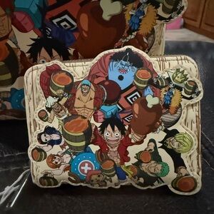One Piece Manga Character Patch wallet- Cream
